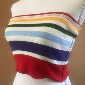 Rainbow tube top